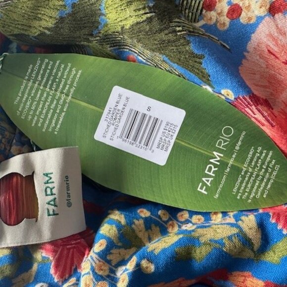 farm Rio Garden Blue Romper - small (NWT) - Picture 10 of 10